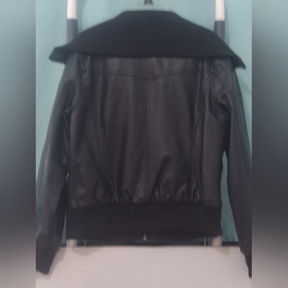 Miss London Faux Leather Jacket - Picture 5 of 6